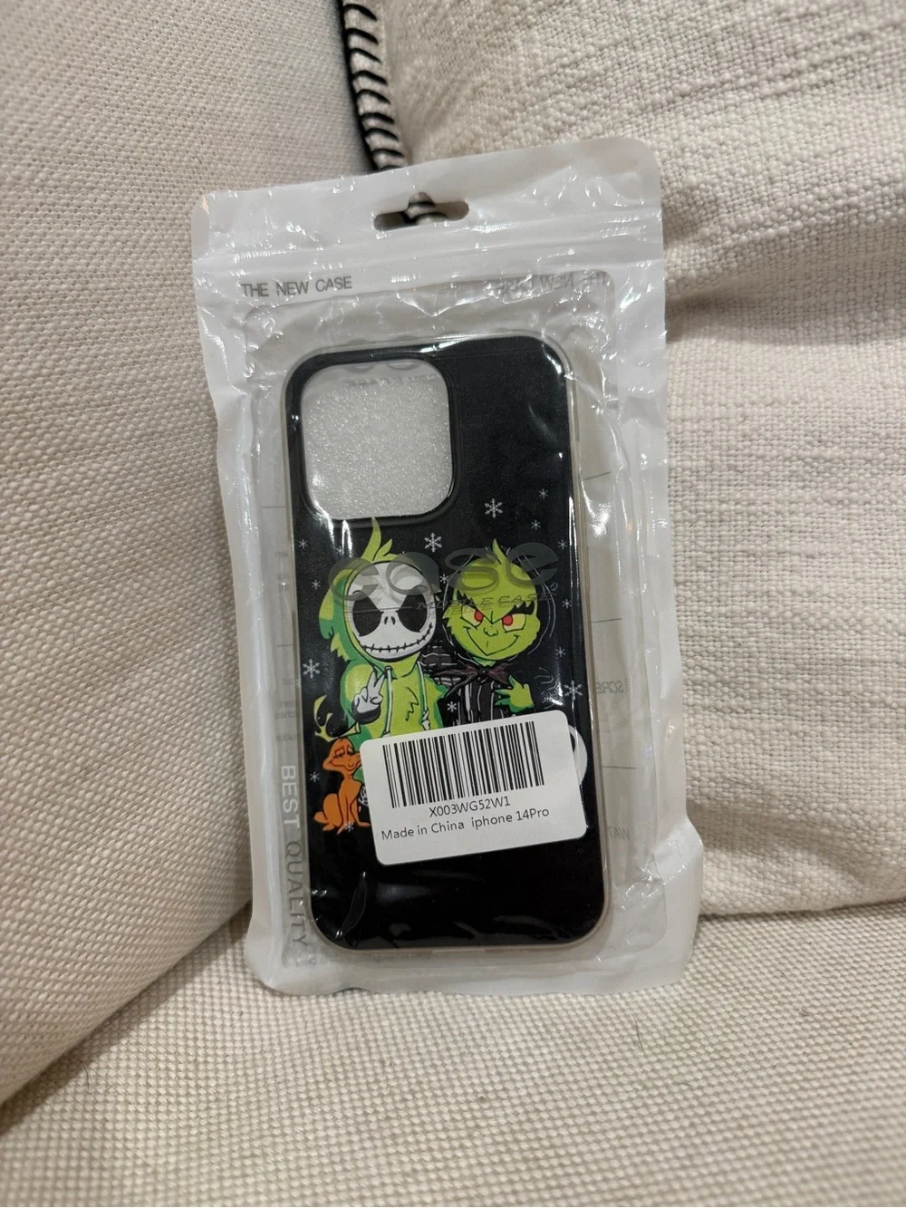 The Grinch and Jack Skellington iPhone 14 Pro Case